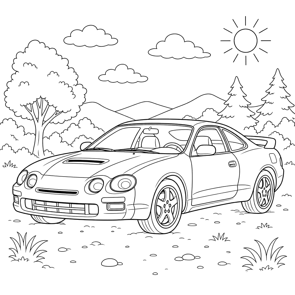 Toyota Celica Coloring Page