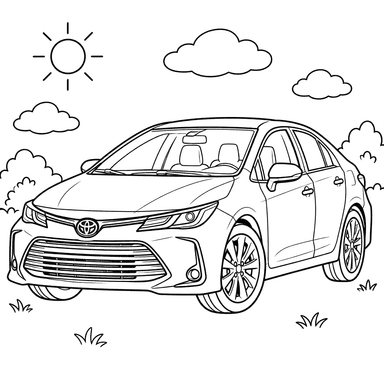 Toyota Corolla 12th Generation Coloring Page