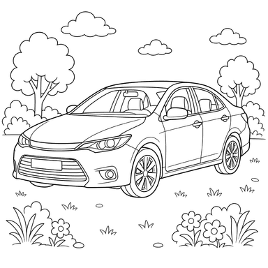 Toyota Corolla Coloring Page
