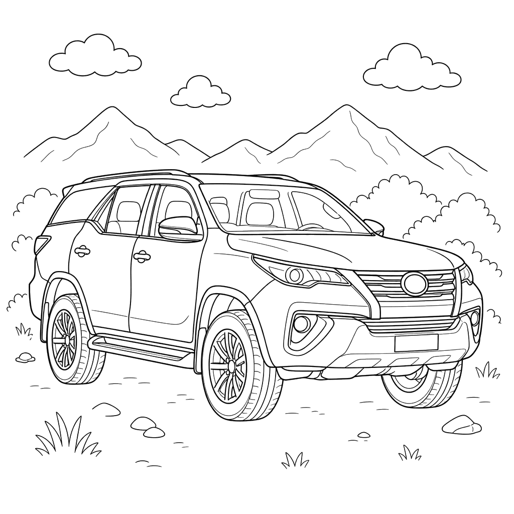Toyota Fortuner Coloring Page