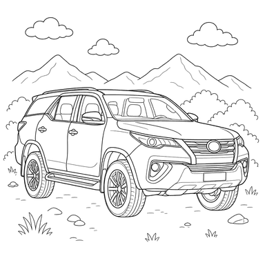 Toyota Fortuner Coloring Page
