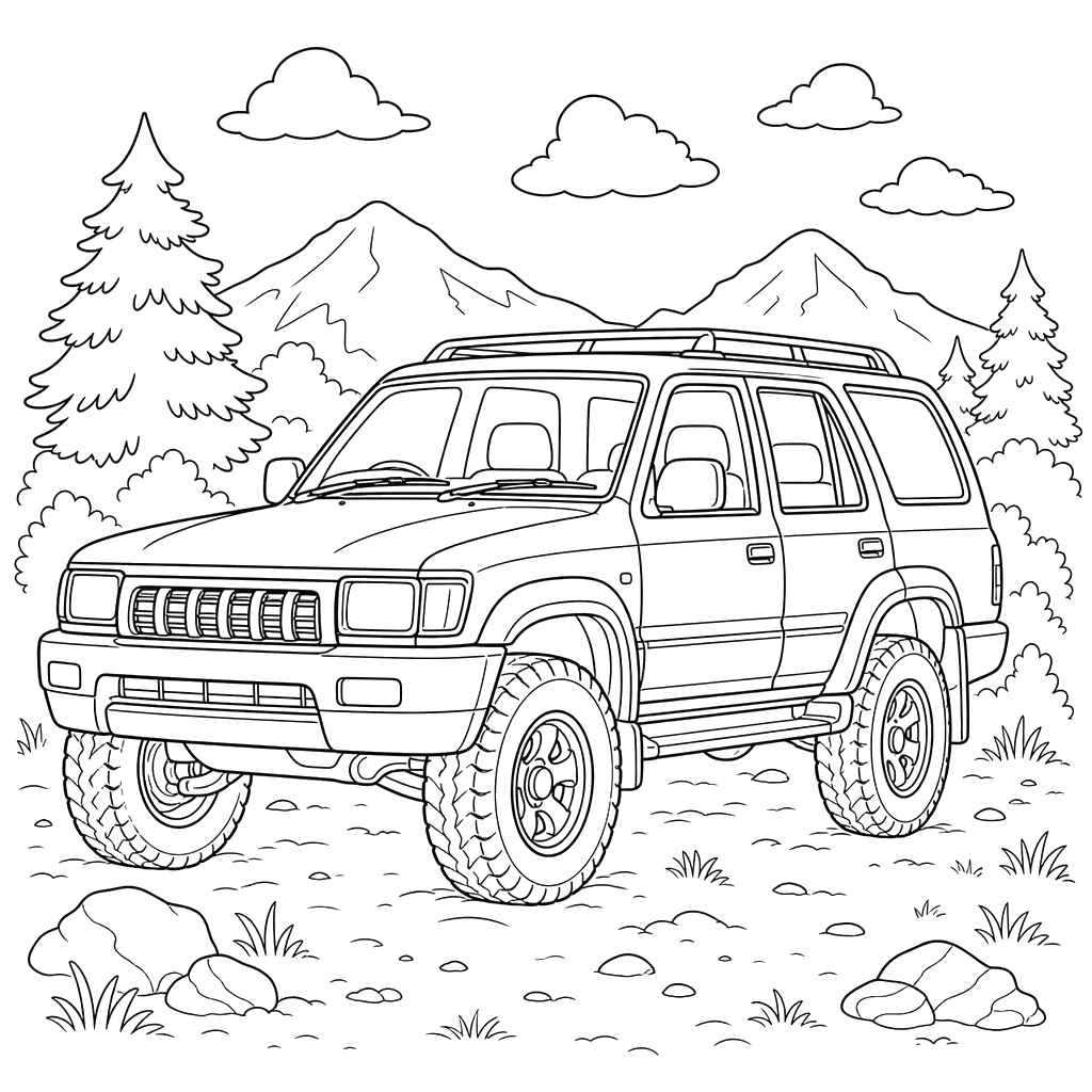 Toyota Hilux Surf Coloring Page