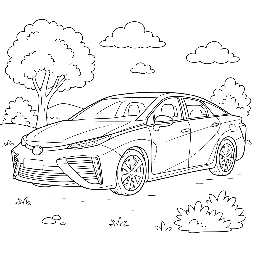 Toyota Mirai Coloring Page