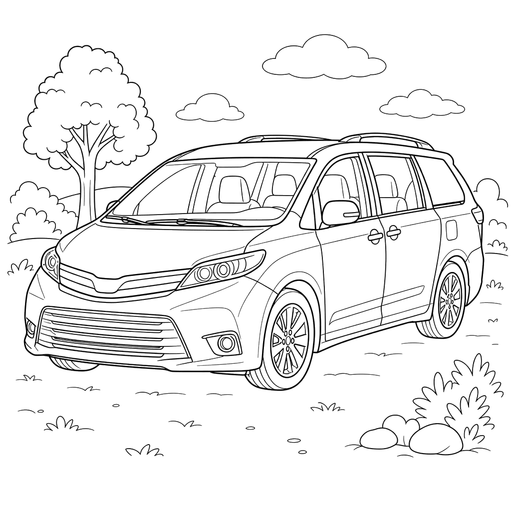 Toyota Sienna Coloring Page