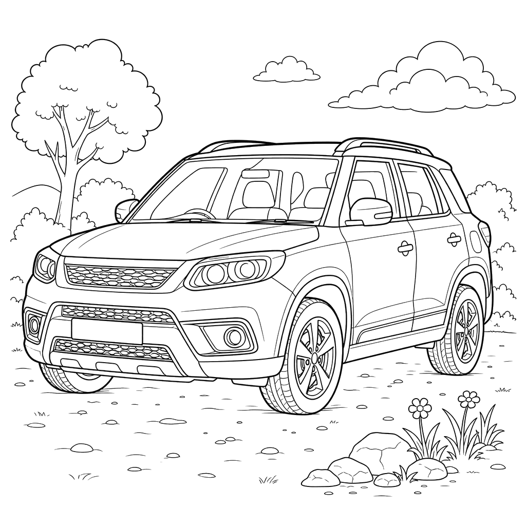 Toyota Urban Cruiser Coloring Page