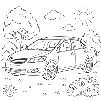 Toyota Vios Coloring Page
