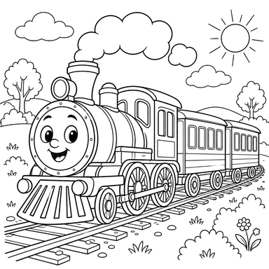 Steam Train on the Railway