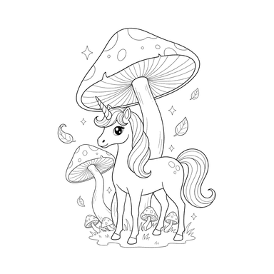 Unicorn and Magic Mushroom