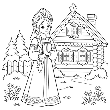 Vasilisa the Beautiful at the Terem