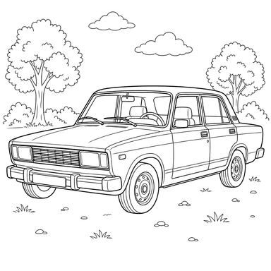 VAZ-2105 Car Coloring Page