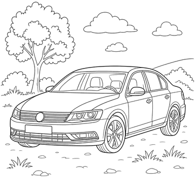 Volkswagen Passat Coloring Page