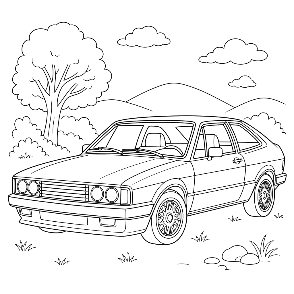 Volkswagen Scirocco Coloring Page