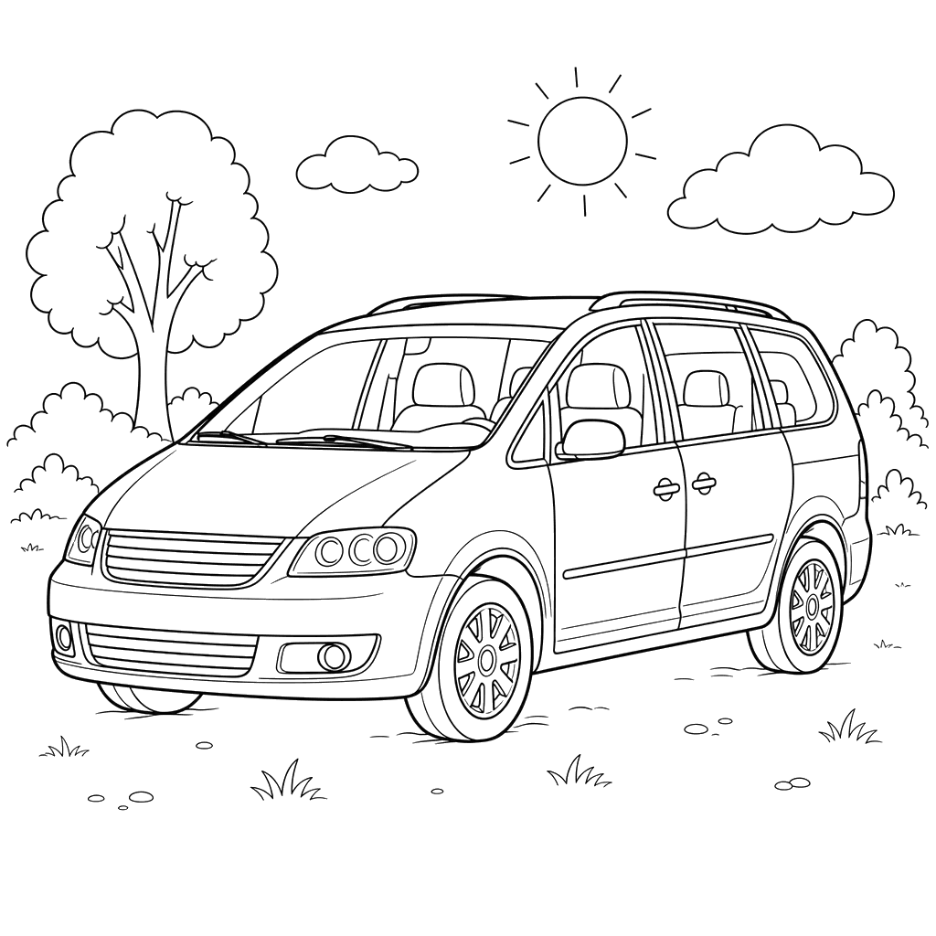 Volkswagen Sharan Coloring Page