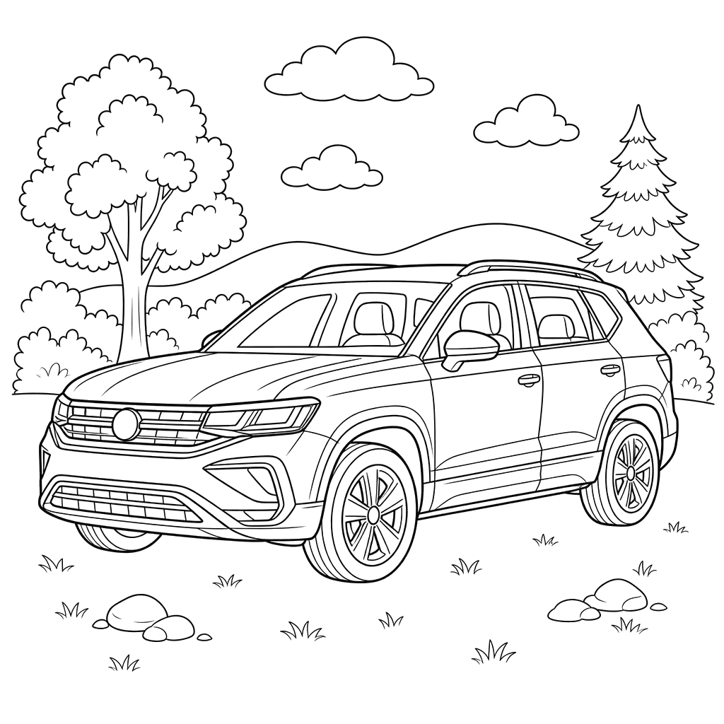 Volkswagen Taos Coloring Page