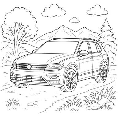 Volkswagen Tiguan Coloring Page