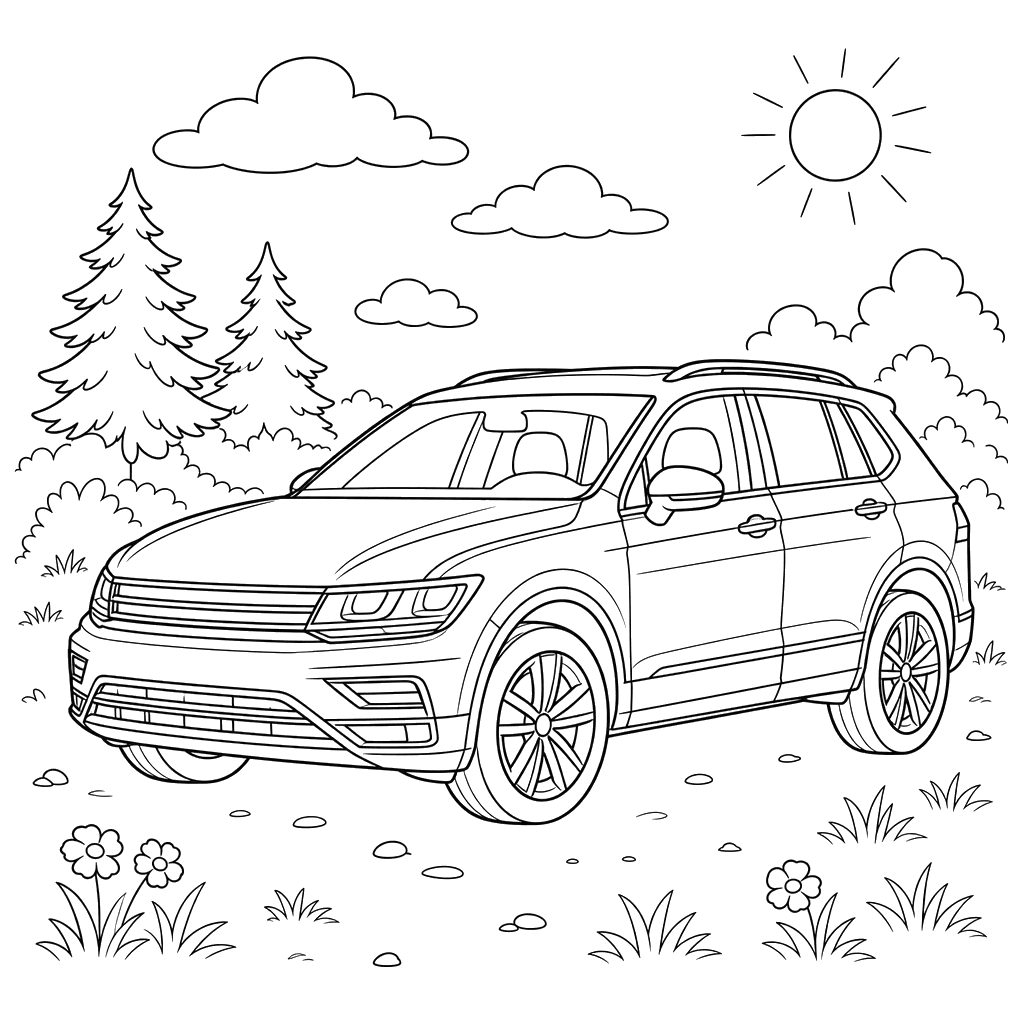 Volkswagen Tiguan Coloring Page