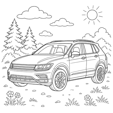 Volkswagen Tiguan Coloring Page