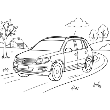 Volkswagen Tiguan Coloring Page