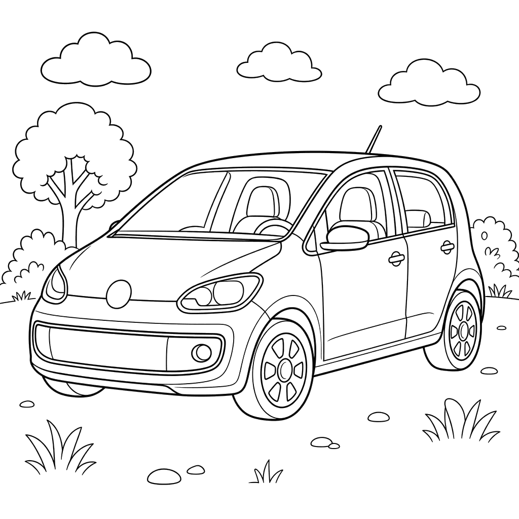 Volkswagen Up! Coloring Page