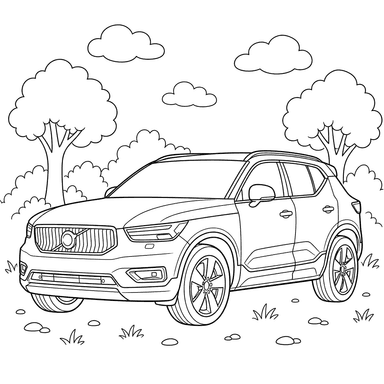 Volvo XC40 Coloring Page