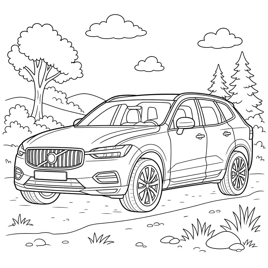 Volvo XC60 Coloring Page