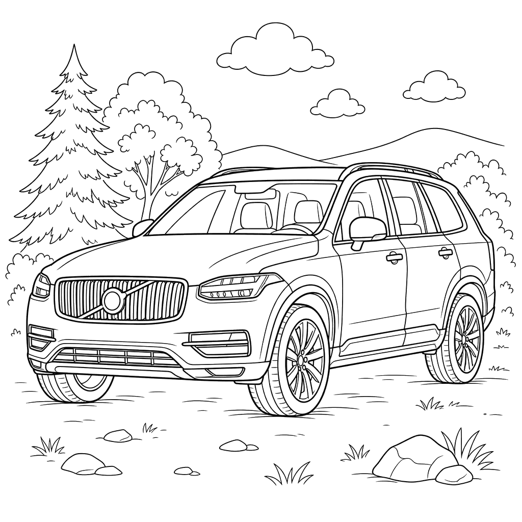 Volvo XC90 Coloring Page