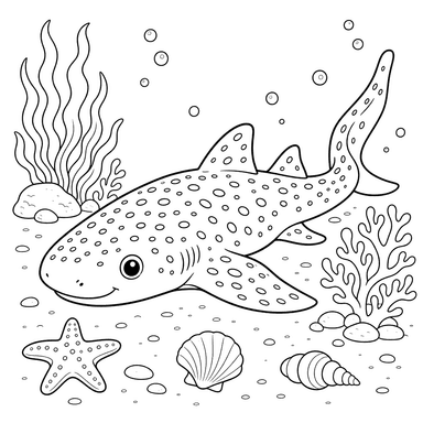 Zebra Shark on Seabed