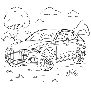 Audi Q3 Coloring Page