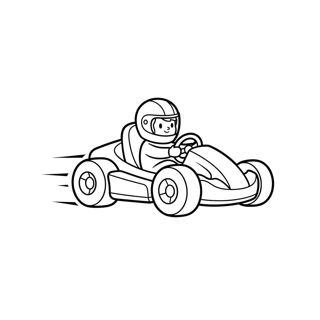 ColorBoom Kart Racing Coloring Page