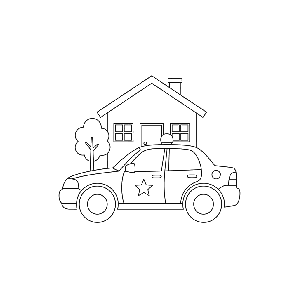 Emergency Service Car Coloring Page