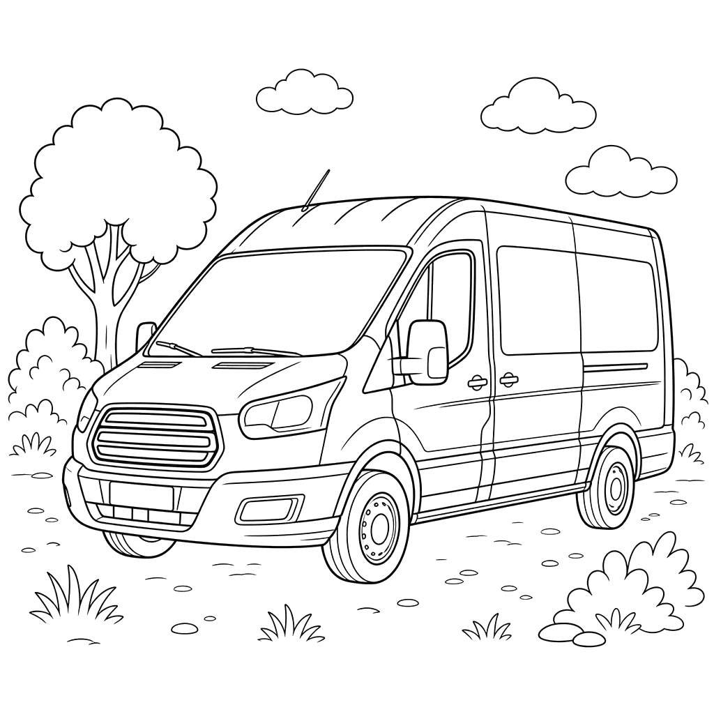 Ford Transit Coloring Page