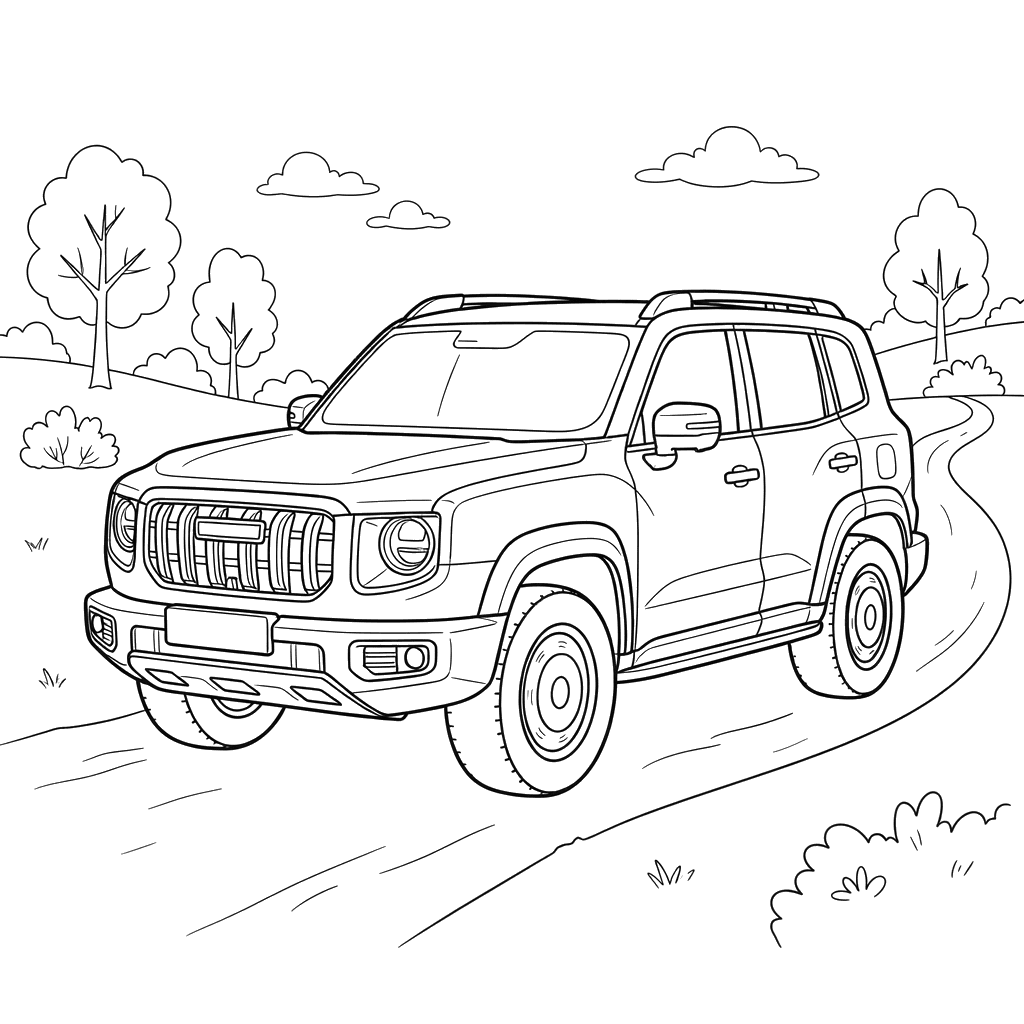 Haval Dargo Car Coloring Page