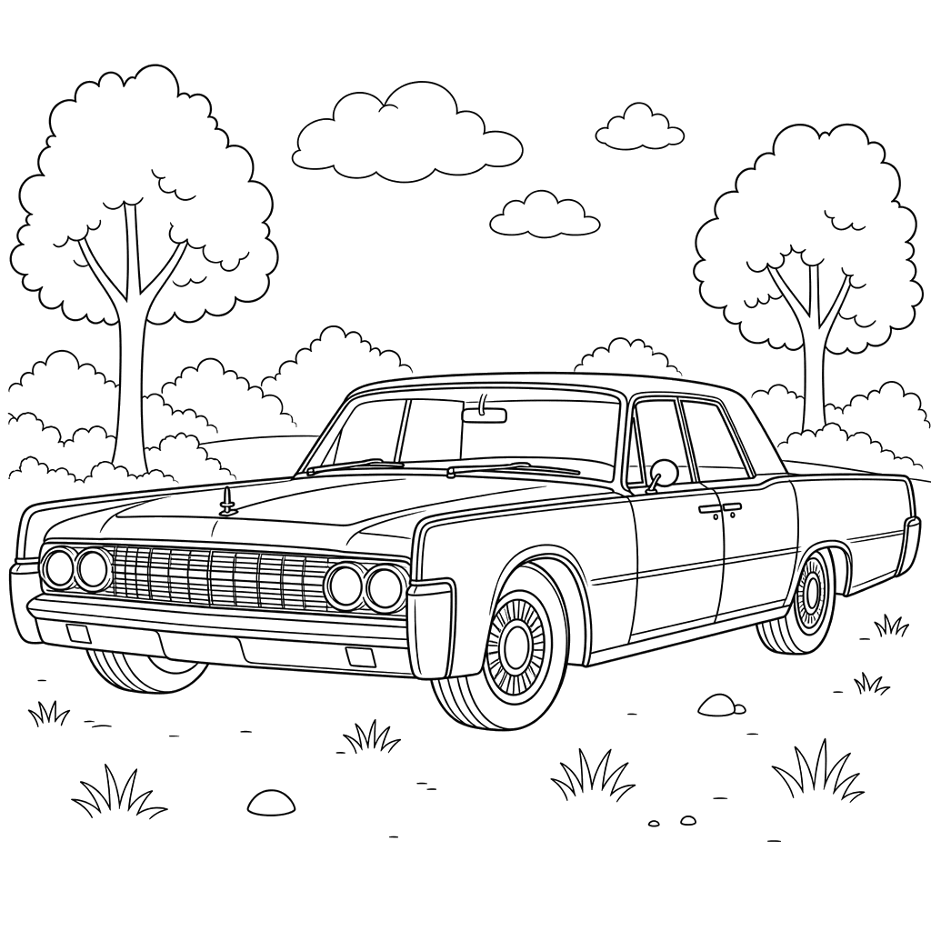 Lincoln Continental Coloring Page