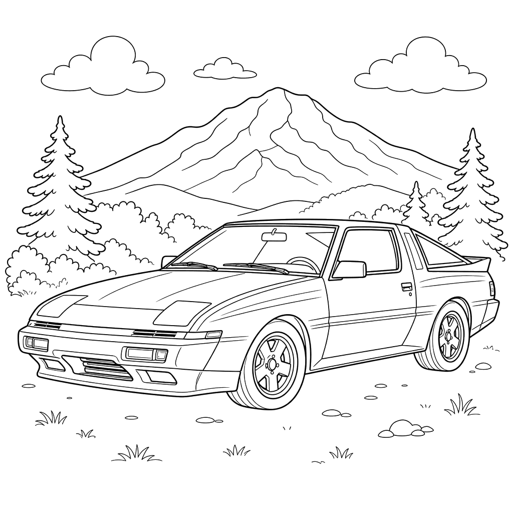 Mitsubishi Starion Coloring Page