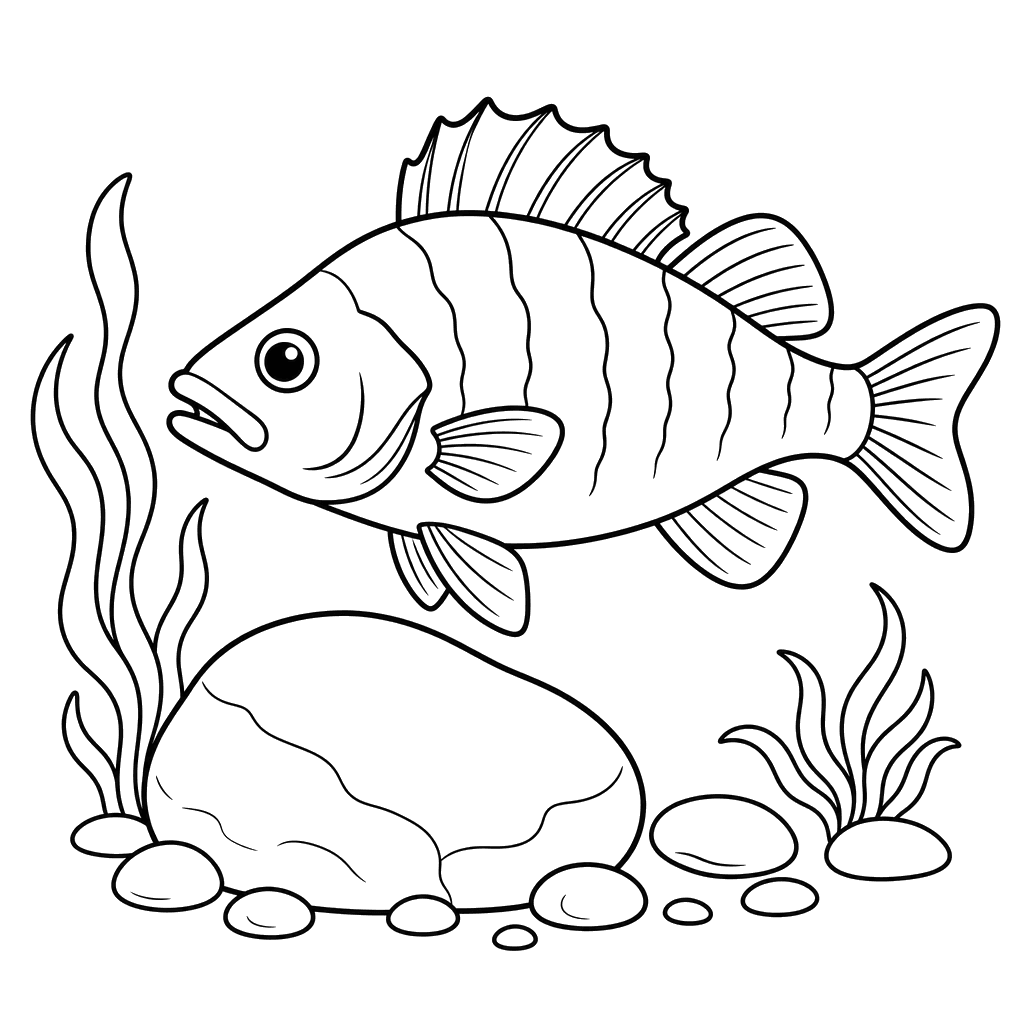 Perch by a River Rock