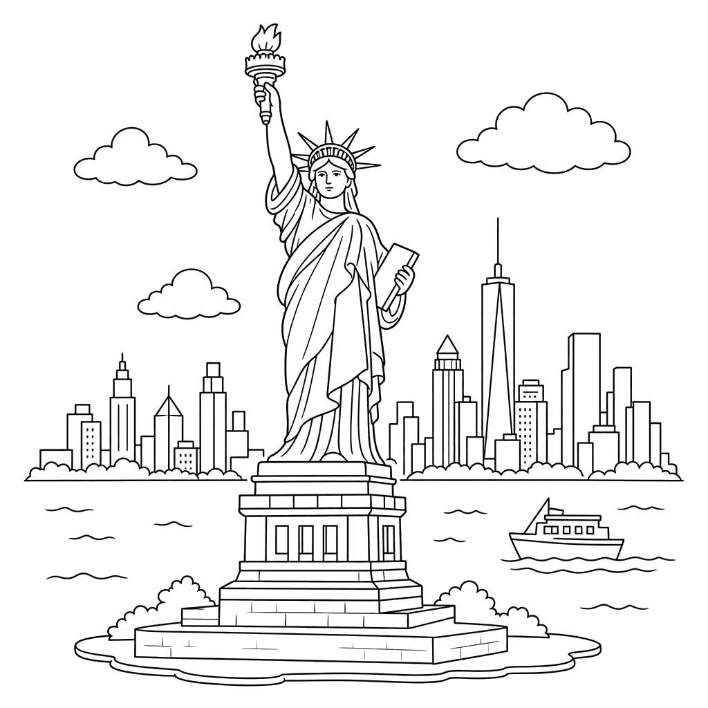 Statue of Liberty Coloring Page