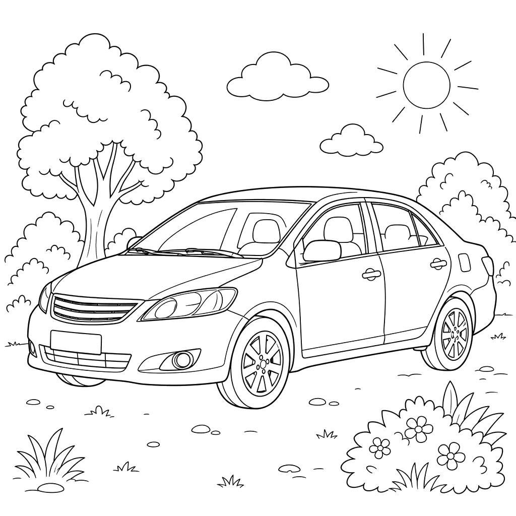 Toyota Vios Coloring Page