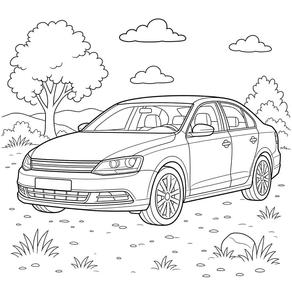 Volkswagen Jetta Coloring Page