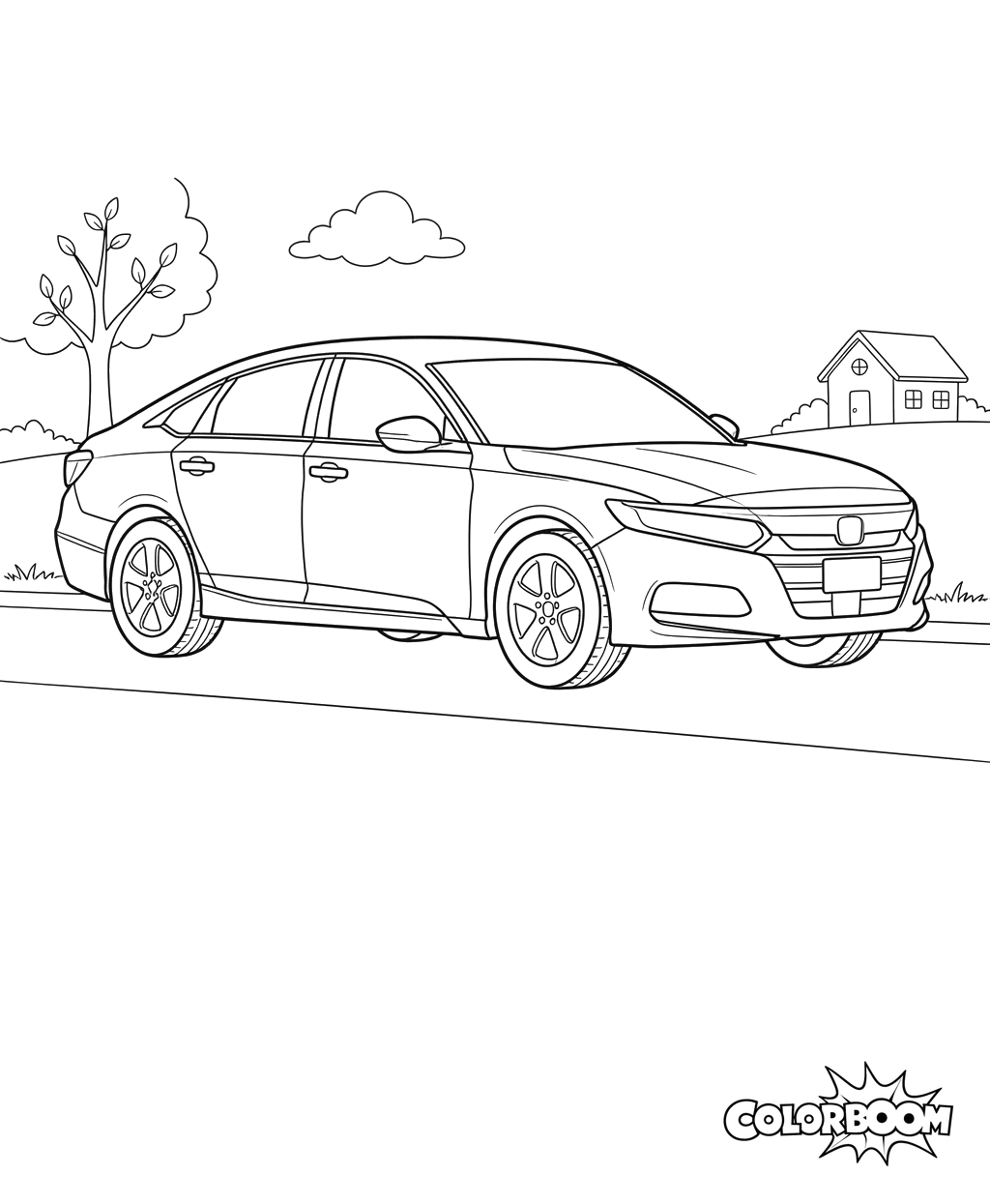 Honda Accord Coloring Page